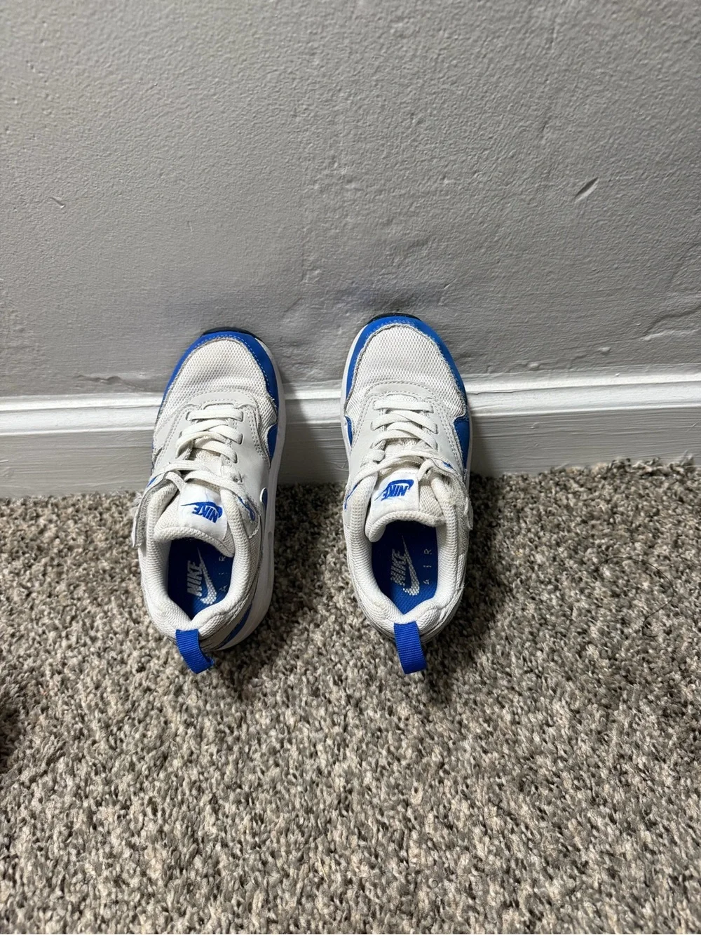 Nike Kids White and Blue Trainer Sneakers